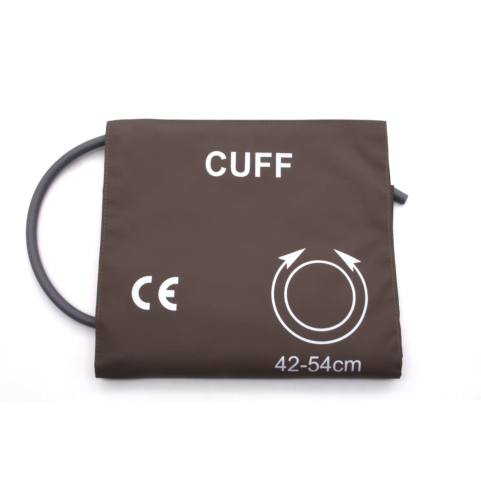 Caremed tái sử dụng nhỏ dành cho người lớn đùi NIBP Cuff Nâu đơn/đôi ống PU huyết áp còng 42-54cm với dịch vụ tốt