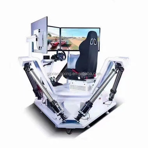 9D VR trong nhà đua xe mô phỏng ba màn hình ba trục thép bền Arcade máy cho nhà sử dụng trung tâm mua sắm phiêu lưu - Product Image 5