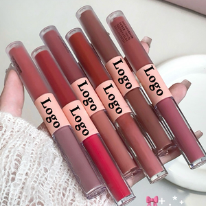 Cosméticos Vegetarianos 2 em 1 de Longa Duração, Batom Líquido Matte à Prova d'Água com Dupla Face, Gloss Labial Hidratante com Brilho - Product Image 1