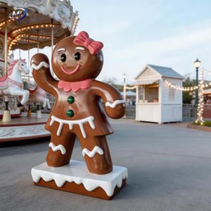 Estatua de Hombre de Jengibre de FRP a Medida para Decoración de Proyectos, Estatuas Pintadas a Mano con Diseño Vívido - Product Image 1