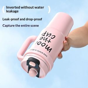 Vaso Térmico Portátil de Acero Inoxidable de Gran Capacidad (50 oz) con Asa para Café y Bebidas Frías, Ideal para Coche, Regalo Novedoso - Product Image 3