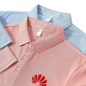 เสื้อโปโลสีพื้น ผ้าฝ้าย 100% แขนสั้น ทรงหลวม ชุดทำงานสำหรับวัยรุ่น SMLXLXXLXXXLXXXXL - Product Image 2