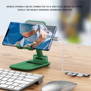 Base de Expansión HUB USB 3.0 de 4 Puertos Tipo C de Aleación de Aluminio, Adaptador de Estación de Acoplamiento 4 en 1 para Macbook, Laptop, Teléfono Móvil, iPad en Existencia - Product Image 4