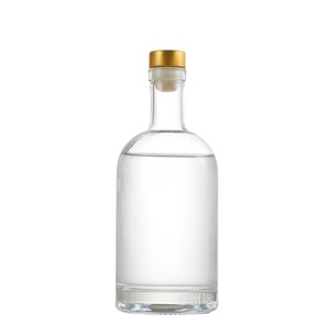 Chất Liệu Thủy Tinh Trắng Cao <span class=keywords><strong>200ML</strong></span> 375ML 500ML Chai Rượu Vodka 750ML Có Nắp Hoặc Nút Chặn - Product Image 1