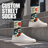 Chaussettes numériques 360 personnalisées OEM pour adultes, en polyester/nylon/coton/bambou/laine, résistantes aux déchirures, à séchage rapide, respirantes et sans coutures
