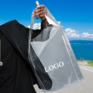 Sac fourre-tout personnalisé en PVC transparent, écologique, certifié SGS2021, marque KAP, avec poignée longue, certifié ISO - Product Image 1