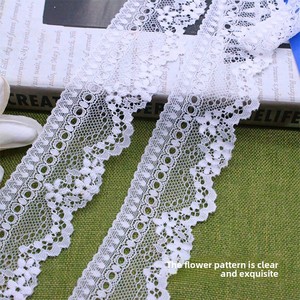 Sẵn Sàng Hàng Hóa 5Cm Cổ Phiếu Có Sẵn Handmade Đàn Hồi Mềm Mại Màu Trắng Mã Thanh Ren Cho Lưới Trẻ Em Của Quần Áo Quần Áo - Product Image 1