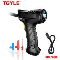 Compresseur d'air portable sans fil TGYLE 7,4 V en ABS avec lumière LED et écran LCD pour la surveillance de la pression des pneus