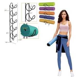 Support <span class=keywords><strong>mural</strong></span> en métal à 5 niveaux pour équipement de sport, accessoires de fitness, tapis de yoga, tapis, <span class=keywords><strong>serviette</strong></span>, personnalisé pour salle de sport ou garage - Product Image 2