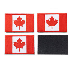 Beliebte billige <span class=keywords><strong>2</strong></span> "* <span class=keywords><strong>3</strong></span>" Kanada Flagge gestickte Patches Klett verschluss für Kleidung Hut Rucksäcke - Product Image 3