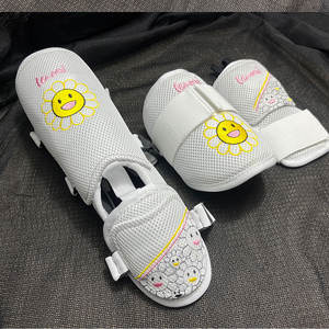 ओम गंध कढ़ाई सैंडविच जाल बेसबॉल नरम गेंद बल्लेबाज के पैर गार्ड कोहनी गार्ड - Product Image 2