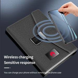 Cuaderno <span class=keywords><strong>de</strong></span> Escritura A5 <span class=keywords><strong>de</strong></span> Negocios, Agenda <span class=keywords><strong>de</strong></span> Hojas Sueltas, Reutilizable, con Carga Inalámbrica Inteligente, con Banco <span class=keywords><strong>de</strong></span> Energía USB y Juego <span class=keywords><strong>de</strong></span> Bolígrafos - Product Image 4