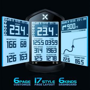 คอมพิวเตอร์จักรยาน XOSS NAV GPS กันน้ำไร้สาย วัดความเร็วสำหรับจักรยานเสือหมอบ MTB ANT+ พร้อมเซ็นเซอร์วัดความเร็วและรอบขา - Product Image 5