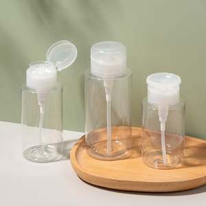 Bouteille vide en plastique PET avec pompe poussoir pour vernis à ongles, démaquillant, <span class=keywords><strong>eau</strong></span> <span class=keywords><strong>micellaire</strong></span>, tonique facial 200 ml - Product Image 3