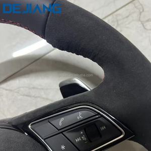 Volant de voiture en cuir Alcantara <span class=keywords><strong>RS</strong></span> pour <span class=keywords><strong>Audi</strong></span> A3 A5 A6 C6 C7 C8 8Y 8P B8 B9 TTS 8V S4 S5 A4 B8 B8.5 4F A6 A7 A8 Q3 Q5 - Product Image 5
