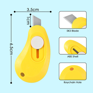Taglierino <span class=keywords><strong>Mini</strong></span> in Plastica Colorata con Lama di Ricambio Nascosta, Colori Vivaci, Popolare per Forniture da Ufficio - Product Image 2