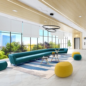 Canapés de salon modernes en tissu fibre et cuir, ensembles de meubles de salon personnalisés - Product Image 2