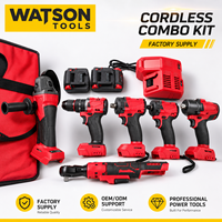 Kit combiné d'outils électriques sans fil 6 pièces avec batteries et chargeur, fourni par l'usine, OEM ODM, vente en gros