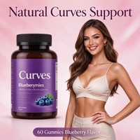 Gummies pour l'amélioration des courbes mammaires, Pueraria Mirifica, Papaye, Collagène marin, compléments pour raffermir et lifter la poitrine pour femmes, 60 unités