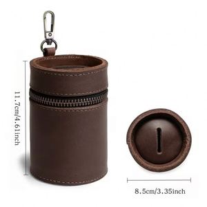PU Leather Coin <b>Pouch</b> Piggy Bank Coin Purse for <b>Men</b> & Women Money Saving Box <b>Men's</b> Change Piggy Bank - Product Image 2