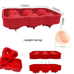 Molde de silicona de 6 cavidades para hacer hielo redondo para whisky, para niños y adultos, molde para alimentos y helados, herramienta para hacer helados en forma de bola - Product Image 2