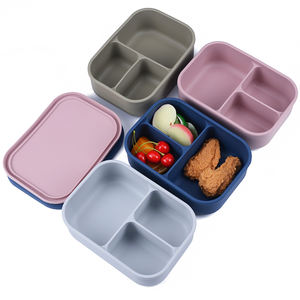 Bento Box Nouvelles Idées De Produits 2023 Conteneur De Stockage Des Aliments Portable Sans Bpa Silicone Boîtes À Lunch Enfants - Product Image 6