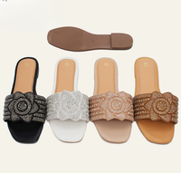 Sandales plates tendance pour femme, haute qualité, vente chaude au kilo, style philippin, lot de chaussures d'occasion mixtes pour l'été