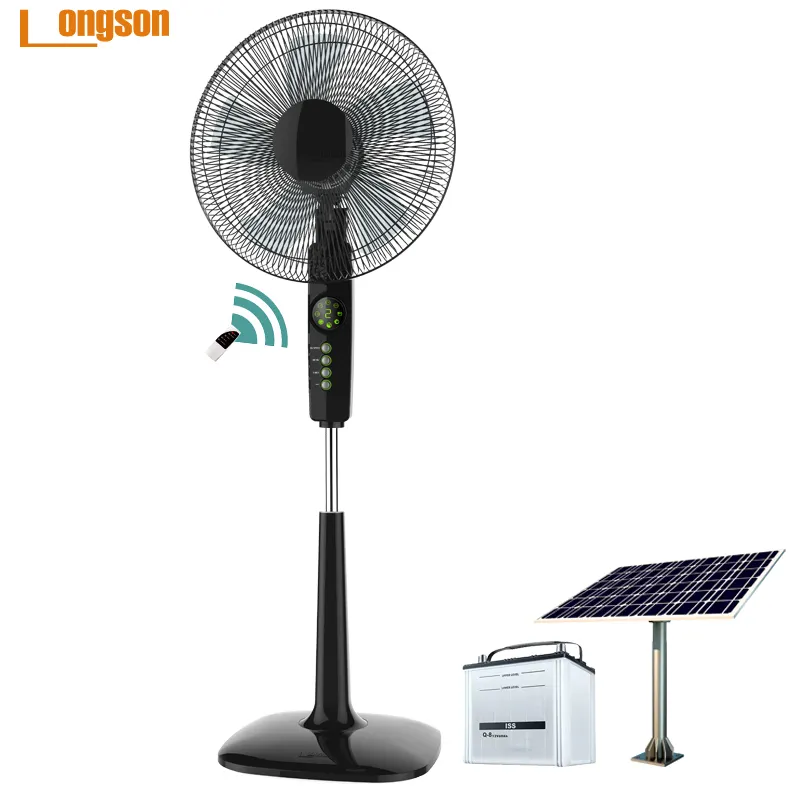 DC Motor 12V Air, Cooling Remote Control 16, Inch Stand Fan Rechargeable Battery DC Solar Fan/