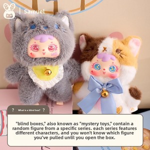 Kongjin San Xiao Mao Samuel <span class=keywords><strong>Cat</strong></span> Collection Cute Super Soft Plush Blind Box Toy Trendy Series Stress Relief Home Decor - Product Image 2