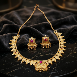 Collares chapados en oro de 14K, 18K, 24K al por mayor con pendientes, joyería de lujo, collares de moda, joyería de latón rellena de oro. - Product Image 1