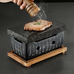 <span class=keywords><strong>Pietra</strong></span> lavica calda per cucinare con set fornello, pietre calde giapponesi per bistecche, grill da interno, set di pietre calde per bistecche sfrigolanti - Product Image 5