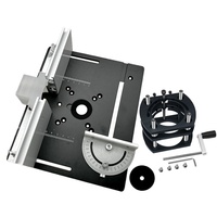 Fresadora Eléctrica Multifuncional para Trabajos en Madera con Base Elevadora Abatible, Funciones de Mortajado, Recorte y Chaflanado, Mesa de Limpieza