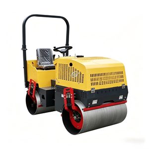 Mini Compactadora de Asfalto, Rodillo Vibratorio de Doble Tambor, Rodillo de Construcción con Motor Diésel - Product Image 6