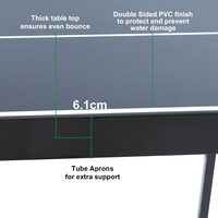 Tables de tennis de table portables Panneau en MDF Table de ping-pong pliable intérieure et extérieure de taille moyenne avec filet 60 "x 30" TT Board