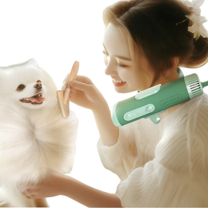 High-Power Silent Pet Hair Dryer 3 Speeds Quick Long Hair Dryer for Dogs <strong>Cats</strong> Iron Material Adjustable Neckband EU <strong>Plug</strong> Charge - Product Image 1
