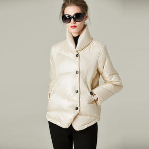 Oem <span class=keywords><strong>mujer</strong></span> corta Nylon ligero pluma de pato abajo chaquetas Casacas <span class=keywords><strong>Plumas</strong></span> abrigo de invierno - Product Image 1