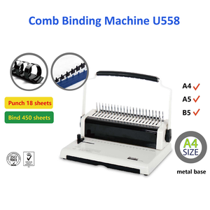 China <strong>Supplier</strong> 18 Sheets Punch for Hardcover Diary Punching and <strong>Binding</strong> <strong>Machine</strong> U558 - Product Image 2