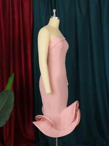 <span class=keywords><strong>Robe</strong></span> <span class=keywords><strong>de</strong></span> <span class=keywords><strong>Cocktail</strong></span> pour Dame <span class=keywords><strong>de</strong></span> Mariage <span class=keywords><strong>Rose</strong></span> Élégante Queue <span class=keywords><strong>de</strong></span> Poisson d'Été Sexy - Product Image 5