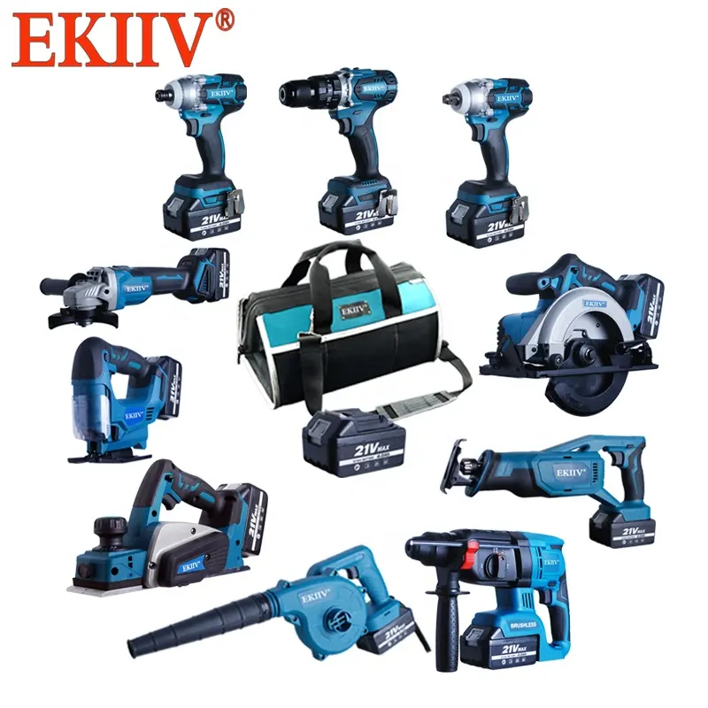 2021 best hot tool set 15 in One Brushless combo kits 15-piece 20v lithium ion cordless tools