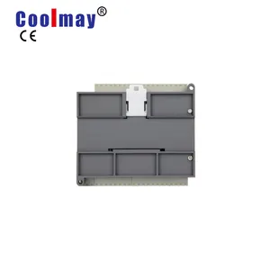 Coolmay CX3G-24MR-4AD4DA-A4-A4-485/485 12di 12do output relay pengontrol logika yang dapat diprogram dengan perangkat lunak gratis
