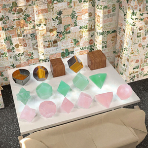 Juego de Placas de Cristal de Geometría Sagrada de los Sólidos Platónicos, Siete Chakras, Reiki, Curación, Piedra Natural Genuina Tallada, Gema, Feng Shui - Product Image 2