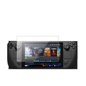 Protecteur d'écran en verre trempé pour lecteur de <span class=keywords><strong>jeu</strong></span> 0.33mm 2.5D 9H High Clear pour Steam Deck Oled - Product Image 1