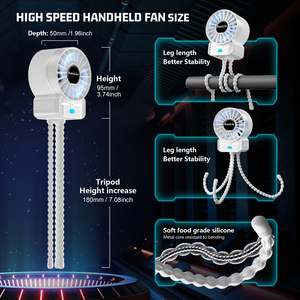 Portable <b>Mini</b> 4000mAh Baby Stroller Fan Flexible Tripod Octopus Clip Baby Stroller Fans <b>LED</b> <b>Light</b> for Baby Stroller - Product Image 4