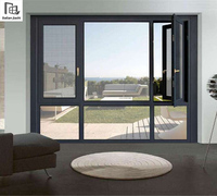 Diseño profesional Personalizable Ventana de doble acristalamiento Rotura térmica Ventanas abatibles de aluminio
