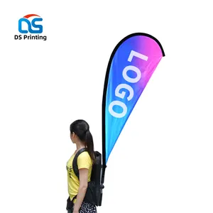Outdoor Advertising Promotion Portable X Frame Rectangle Backpack Flags Banners Holder Backpack For Feathers Flag Pole