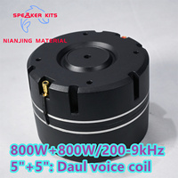 Haut-parleur de ligne acoustique à compression 5 pouces 125 mm à double bobine 800 W*2, aimant en néodyme, accessoires pour haut-parleur