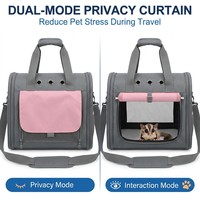 Sac de transport pliable pour extérieur, en nylon respirant, avec toit arqué pour petaugeurs et écureuils, rideau pare-soleil rabattable et portes latérales en maille