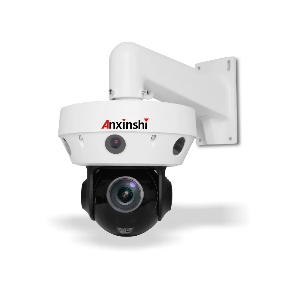 Anxinshi 4 קטן 2.0MP מצלמות אחד 4K כיפת מצלמת 20X אופטי זום מלא צבע הצמדת התראה אדם מעקב פנורמי IP PTZ מצלמה