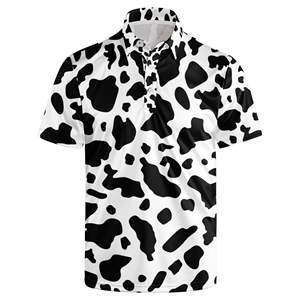 Polo de golf pour homme à manches courtes, respirant, anti-froissement, imprimé, avec broderie de logo personnalisée, 88% polyester, 12% élasthanne - Product Image 6