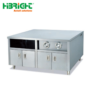 Mesa de trabajo de isla central de acero inoxidable comercial HIGHBRIGHT cocina Chef Island gabinete 1500x760mm Opción de logotipo personalizado para - Product Image 3